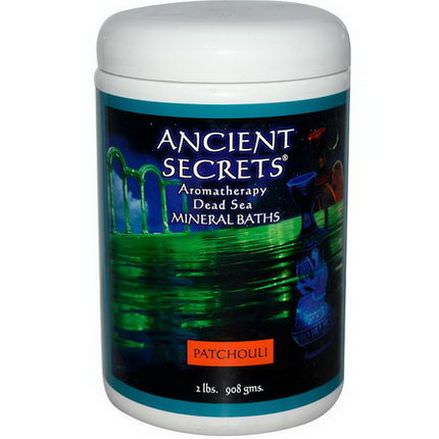 Ancient Secrets, Lotus Brand Inc. Aromatherapy Dead Sea Mineral Baths, Patchouli 908g