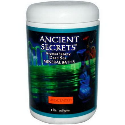 Ancient Secrets, Lotus Brand Inc. Aromatherapy Dead Sea Mineral Baths, Unscented 908g