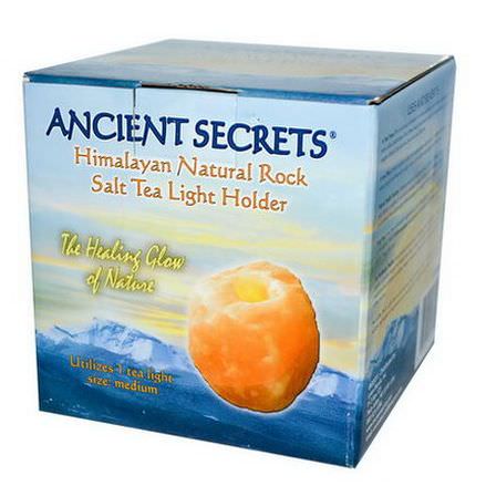 Ancient Secrets, Lotus Brand Inc. Himalayan Natural Rock Salt Tea Light Holder, Medium, 1 Holder