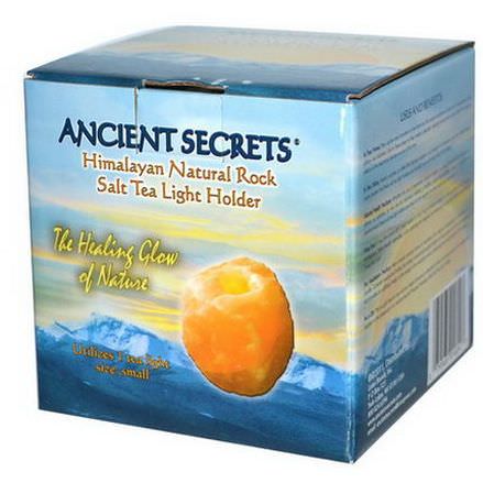 Ancient Secrets, Lotus Brand Inc. Himalayan Natural Rock Salt Tea Light Holder, Small, Utilizes 1 Tea Light