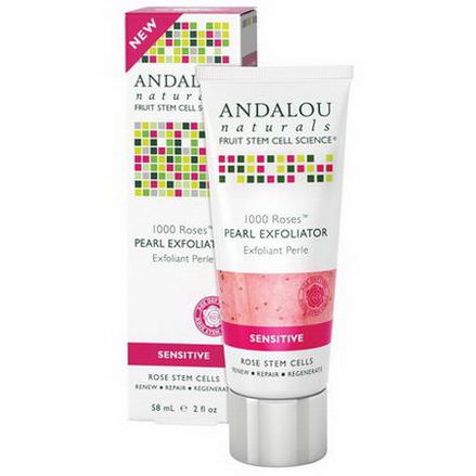 Andalou Naturals, 1000 Roses, Pearl Exfoliator, Sensitive 58ml
