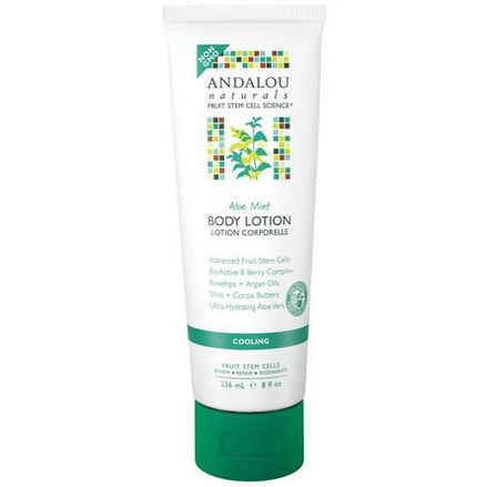 Andalou Naturals, Cooling Body Lotion, Aloe Mint 236ml