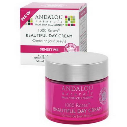 Andalou Naturals, 1000 Roses Beautiful Day Cream, Sensitive 50ml