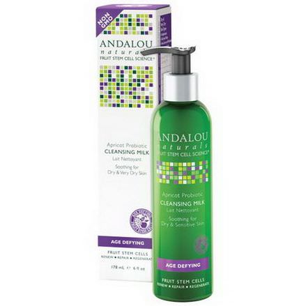 Andalou Naturals, Cleansing Milk, Apricot Probiotic, Age Defying 178ml