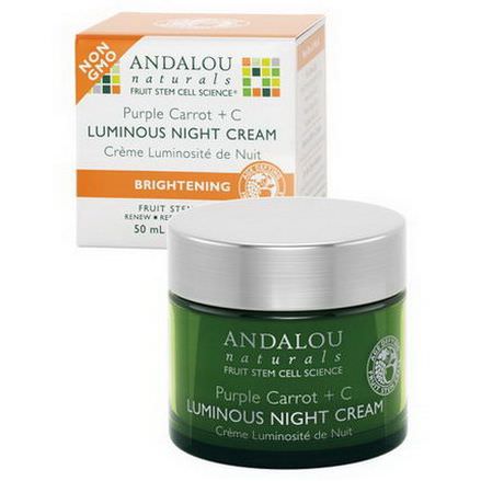 Andalou Naturals, Luminous Night Cream, Purple Carrot C 50ml
