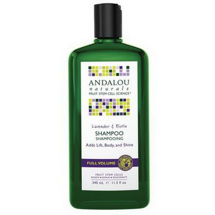 Andalou Naturals, Shampoo, Lavender&Biotin 340ml