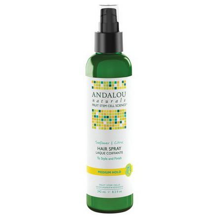 Andalou Naturals, Sunflower&Citrus Hair Spray, Medium Hold 242ml
