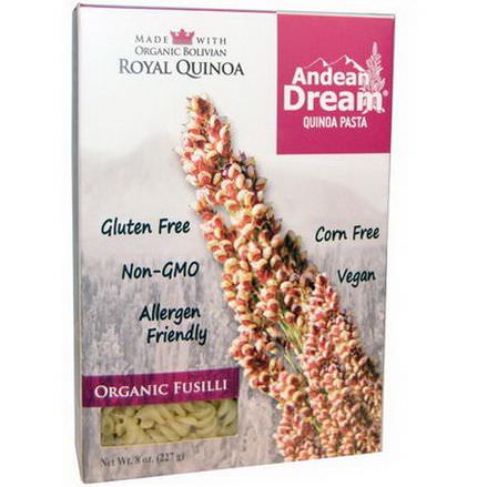 Andean Dream, Quinoa Pasta, Organic Fusilli 227g