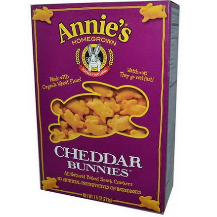 Annie's Homegrown, Cheddar Bunnies, Baked Crackers 213g