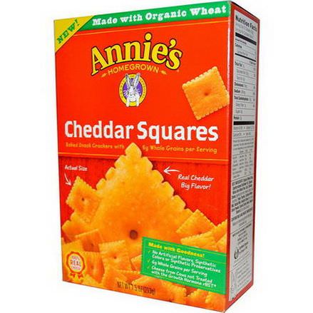 Annie's Homegrown, Cheddar Squares, Baked Snack Crackers 213g