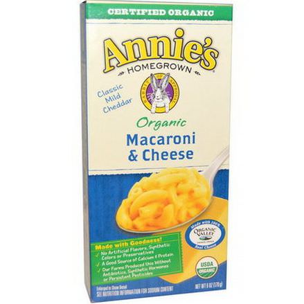 Annie's Homegrown, Organic Macaroni&Cheese, Classic Mild Cheddar 170g