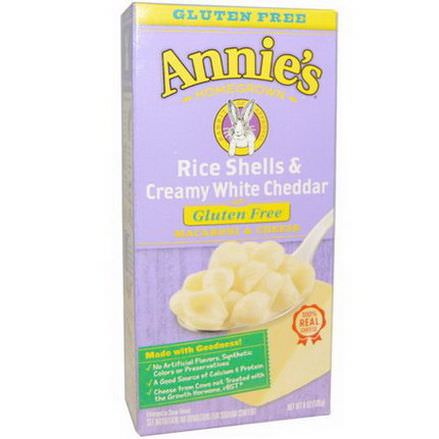 Annie's Homegrown, Rice Shells&Creamy White Cheddar, Macaroni&Cheese 170g