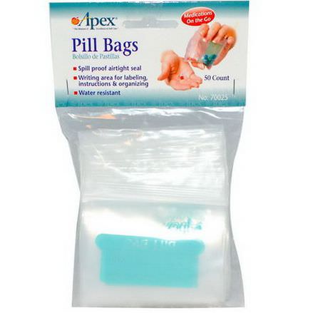 Apex, Pill Bags, 50 Reclosable Bags
