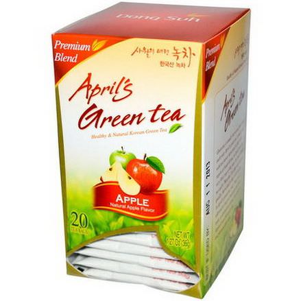 April's Green Tea, Dong Suh, Apple, 20 Tea Bags 36g