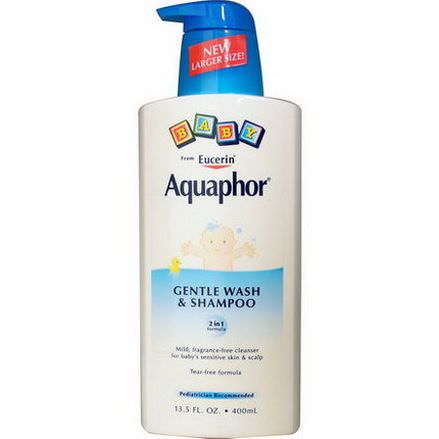 Aquaphor, Baby Gentle Wash&Shampoo, Fragrance Free 400ml