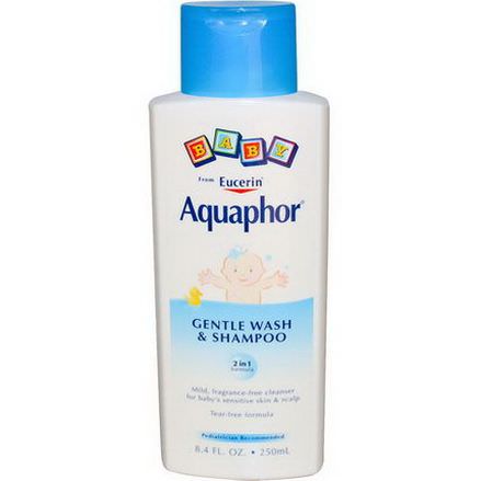 Aquaphor, Baby, Gentle Wash and Shampoo, Fragrance Free 250ml