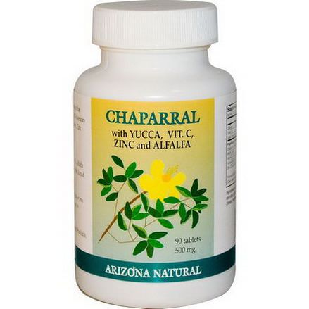 Arizona Natural, Chaparral, 500mg, 90 Tablets
