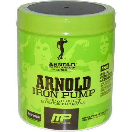 Arnold, Iron Pump, Pre-Workout Muscle Formula, Fruit Punch 180g