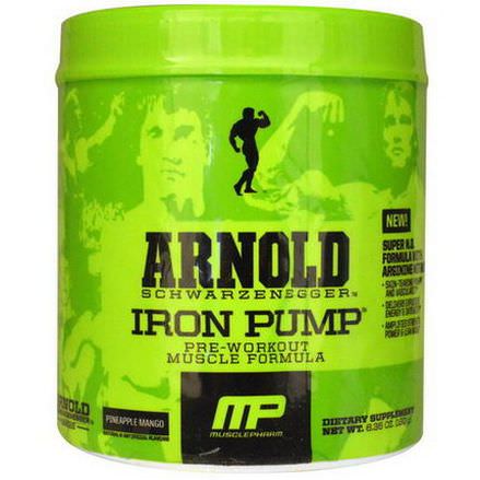 Arnold, Iron Pump, Pre-Workout Muscle Formula, Pineapple Mango 180g