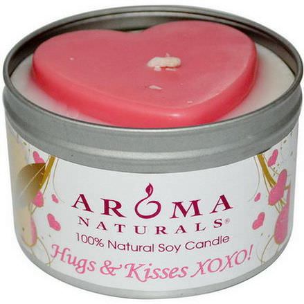 Aroma Naturals, 100% Natural Soy Candle, Hugs&Kisses XOXO, 6.5 oz