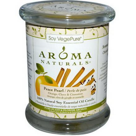 Aroma Naturals, 100% Natural Soy Essential Oil Candle, Peace Pearl, Orange, Clove&Cinnamon 260g