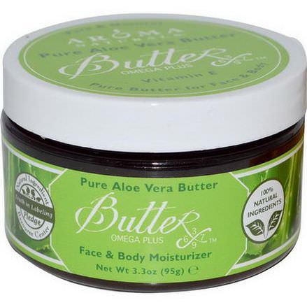 Aroma Naturals, Pure Aloe Vera Butter, Face&Body Moisturizer 95g