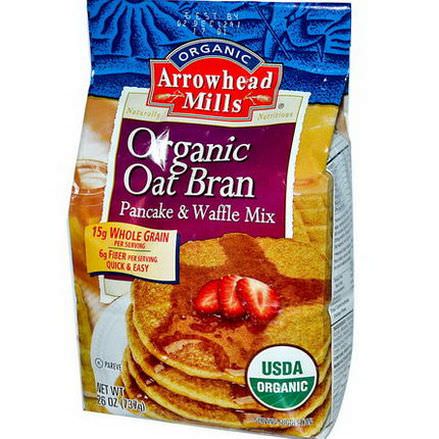 Arrowhead Mills, Organic Oat Bran, Pancake&Waffle Mix 737g