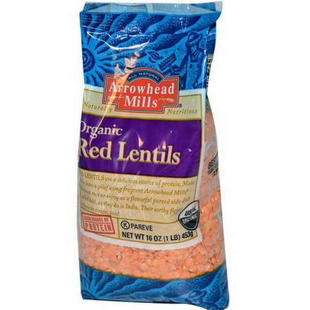 Arrowhead Mills, Organic Red Lentils 453g