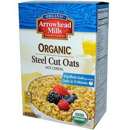 Arrowhead Mills, Organic Steel Cut Oats, Hot Cereal 680g