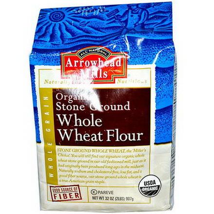 Arrowhead Mills, Organic Stone Ground Whole Wheat Flour 907g