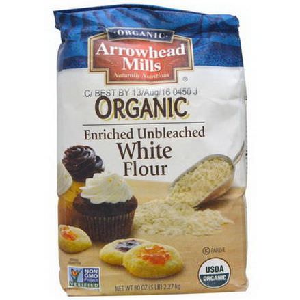 Arrowhead Mills, Organic Enriched Unbleached White Flour 2.27 kg
