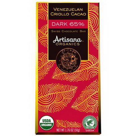 Artisana, Venezuelan Chocolate Cacao Criollo, Dark 65% 50g