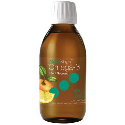 Ascenta, NutraVege, Omega-3. Juicy Citrus Flavor 200ml