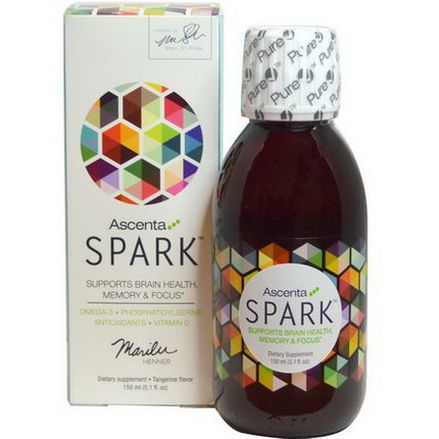 Ascenta, Spark, Brain Health, Memory&Focus, Tangerine Flavor 150ml