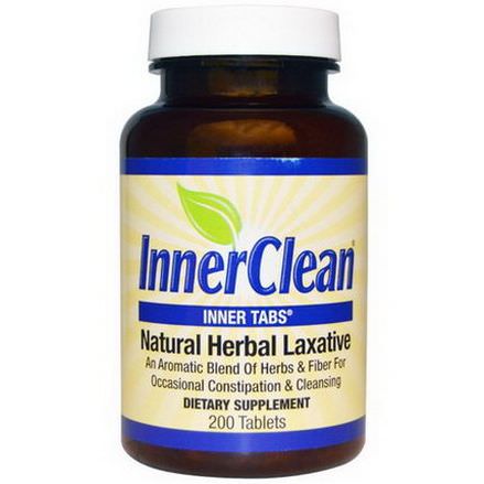 At Last Naturals, InnerClean, Natural Herbal Laxative, 200 Tablets