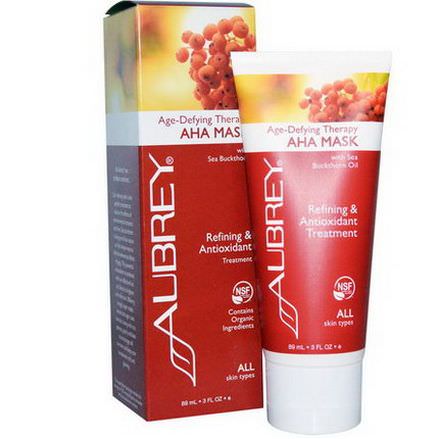 Aubrey Organics, Age-Defying Therapy AHA Mask, All Skin Types 89ml