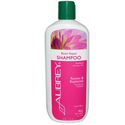 Aubrey Organics, Biotin Repair Shampoo, Citrus Rain 325ml