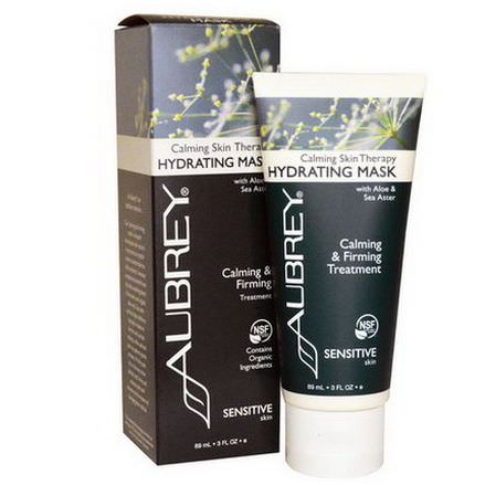 Aubrey Organics, Calming Skin Therapy, Hydrating Mask, Sensitive Skin 89ml