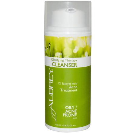 Aubrey Organics, Clarifying Therapy Cleanser, Oily / Acne Prone Skin 100ml