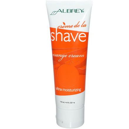 Aubrey Organics, Creme de la Shave, Orange Cream 118ml