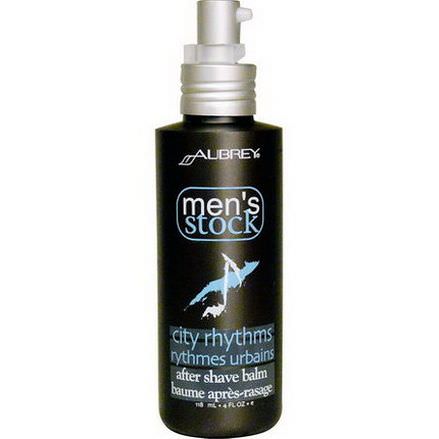 Aubrey Organics, Men's Stock, After Shave Balm, City Rhythms 118ml