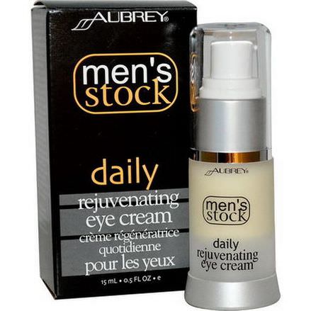 Aubrey Organics, Men's Stock, Daily Rejuvenating Eye Cream 15ml