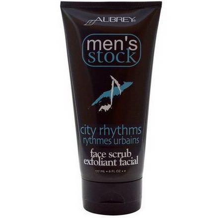 Aubrey Organics, Men's Stock, Face Scrub Exfoliant Facial, City Rhythms 177ml