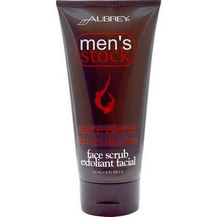 Aubrey Organics, Men's Stock, Face Scrub Exfoliant Facial, Spice Island 177ml