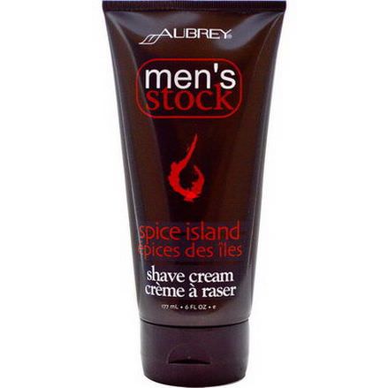 Aubrey Organics, Men's Stock, Shave Cream, Spice Island 177ml