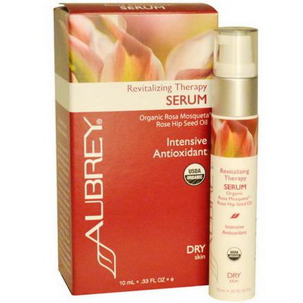 Aubrey Organics, Revitalizing Therapy Serum, Intensive Antioxidant, Dry Skin 10ml