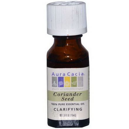 Aura Cacia, 100% Pure Essential Oil, Coriander Seed, Clarifying 15ml