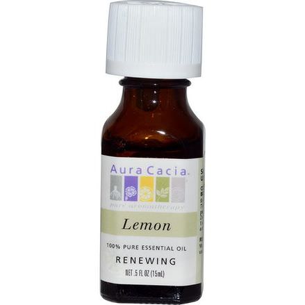 Aura Cacia, 100% Pure Essential Oil, Lemon 15ml