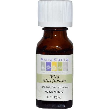 Aura Cacia, 100% Pure Essential Oil, Wild Marjoram 15ml