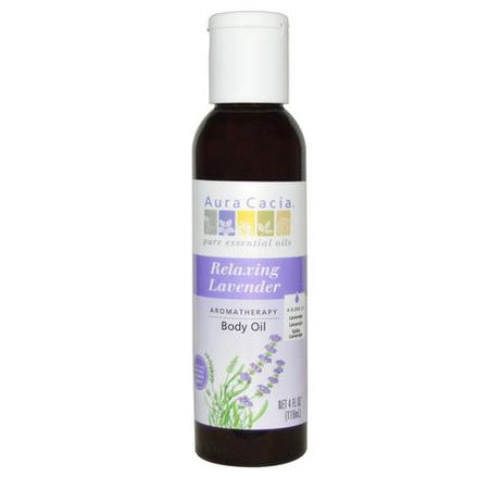Aura Cacia, Aromatherapy Body Oil, Relaxing Lavender 118ml